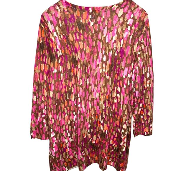 NWT Chico's Pullover Women's Size 4 (2X) V-Neck Touch of Cashmere Mocha Bisque - Picture 2 of 6
